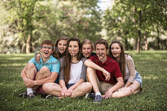 Laughing Teens Outdoors