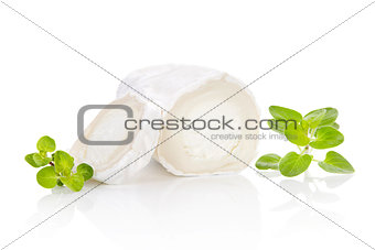 Goat cheese with herbs.