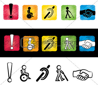 handicap sign illustration