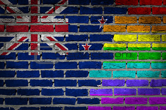 Dark brick wall - LGBT rights - New Zealand