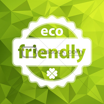 white vector eco friendly stamp