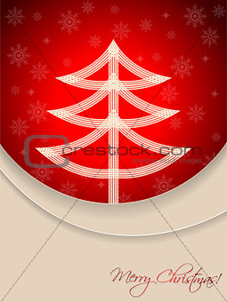 Christmas card design with tire tree