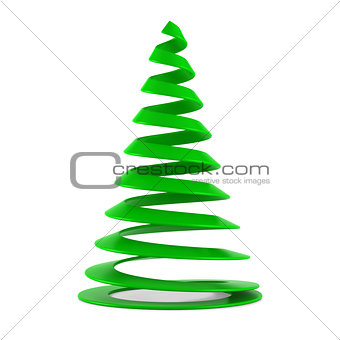 Stylized Christmas tree in green plastic