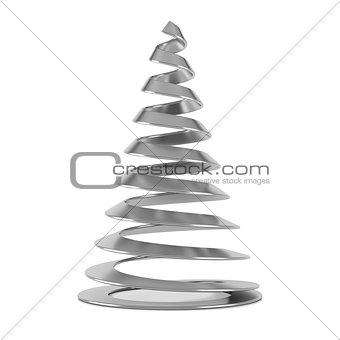 Silver stylized Christmas tree