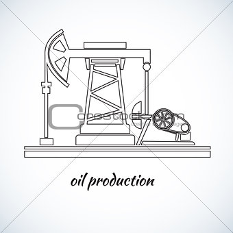 Logo industrial plant oil production