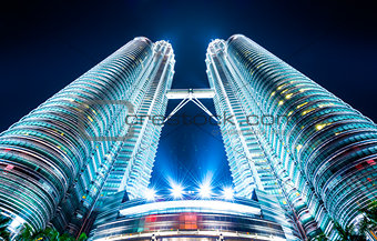 Petronas towers on April 08, 2014 in Kuala Lumpur, tallest build