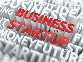 Business Startup - Wordcloud Concept.
