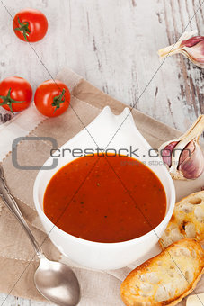 Tomato soup background.