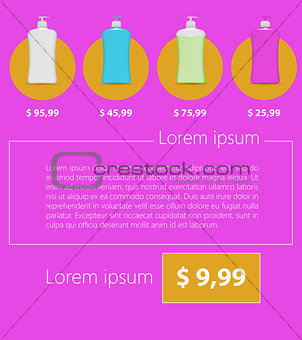 Flat vector minimalist template business design. Liquid Soap.