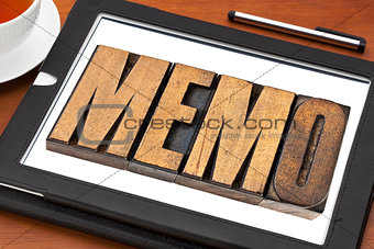 memo word on tablet