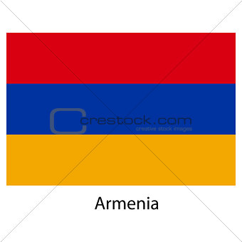 Flag  of the country  armenia. Vector illustration. 