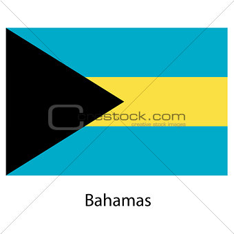 Flag  of the country  bahamas. Vector illustration. 