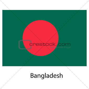 Flag  of the country  bangladesh. Vector illustration. 