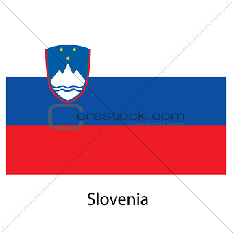 Flag  of the country  slovenia. Vector illustration. 