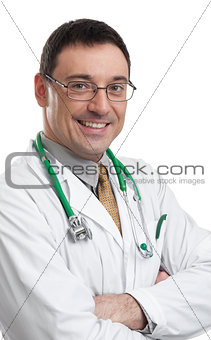 Portrait of friendly male doctor smiling
