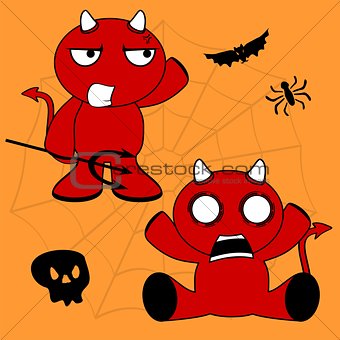 demon halloween cartoon kid set7