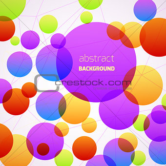 Abstract colorful circles background