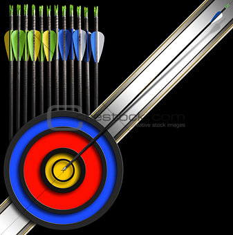 Archery Background - Arrows and Target