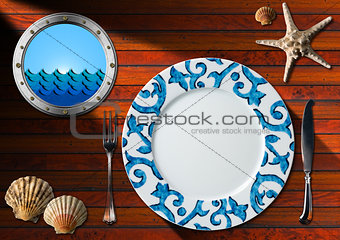 Table Arrangement for Seafood Menu