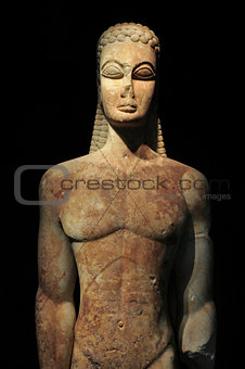 ancient greek kouros statue
