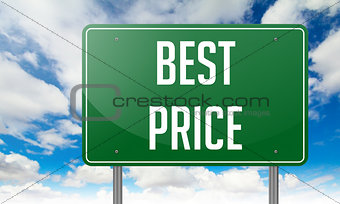 Best Price on Green Highway Signpost.