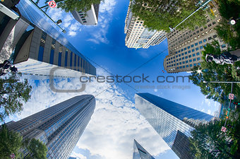 Financial skyscraper buildings in Charlotte North Carolina USA