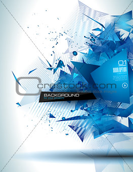 Modern poligonal background for brochure and cover