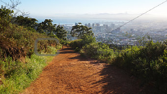 Hiking trail and view at Cape Town, South Africa