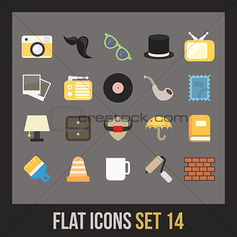 Flat icons set 14