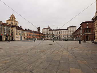 View of  Piazza Castello Turin Piedmont Italy