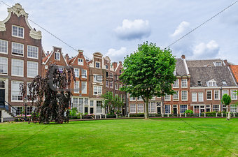 Old patio Begijnhof in Amsterdam, The Netherlands