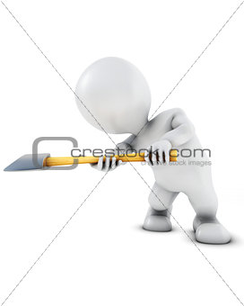 3D Morph Man swinging an axe