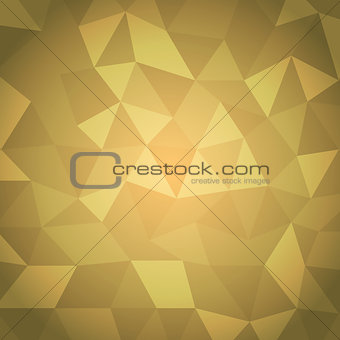 Abstract triangle with yellow background