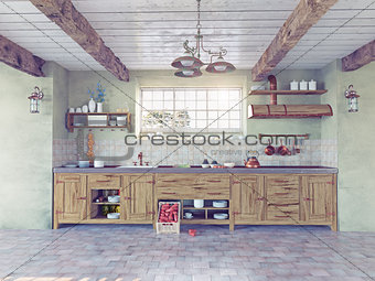 old-style kitchen interior