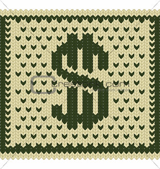 Knitted dollar scheme