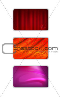 Set abstract red tones drapery background