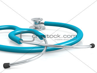 Blue professional stethoscope