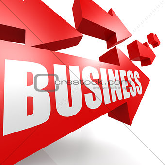 Business arrow red