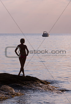 Girl on sea 