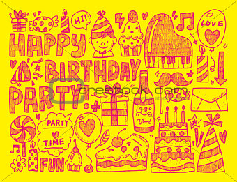 Doodle Birthday party background