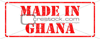 Made in Ghana on Rubber Stamp.