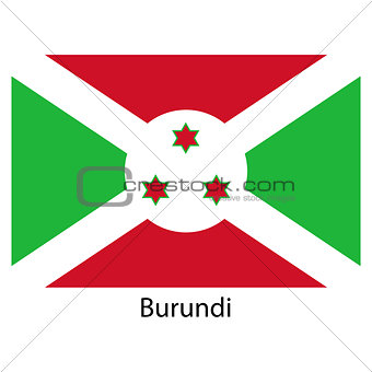 Flag  of the country  burundi. Vector illustration. 