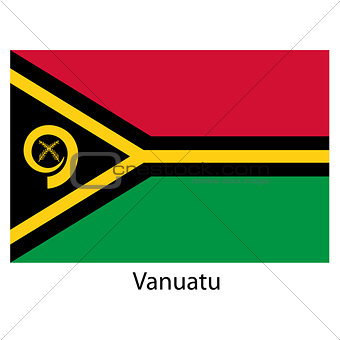 Flag  of the country  vanuatu. Vector illustration. 