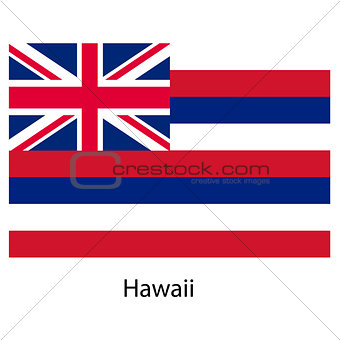 Flag  of the country  hawaii. Vector illustration. 