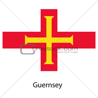 Flag  of the country  guernsey. Vector illustration. 