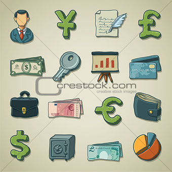 Freehand icons - Banking