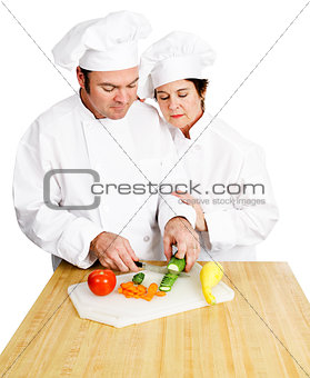 Chefs Chop Vegetables