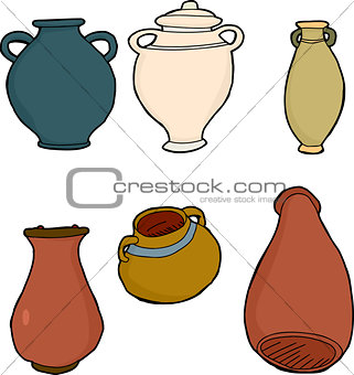 Various Clay Vases