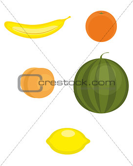 Fresh fruits set 