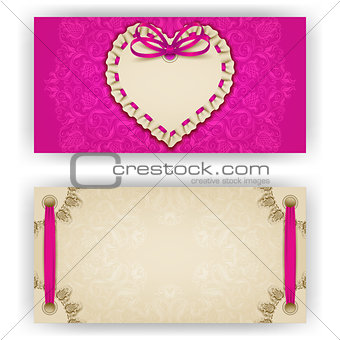 Elegant vector template for luxury invitation, card